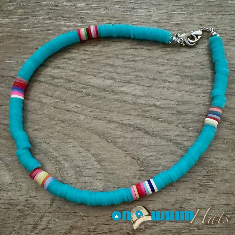 On A Whim Hats Turquoise Colorful Hat Chain
