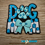 On A Whim Hats Turquoise Dog Mama Iron-On Patch