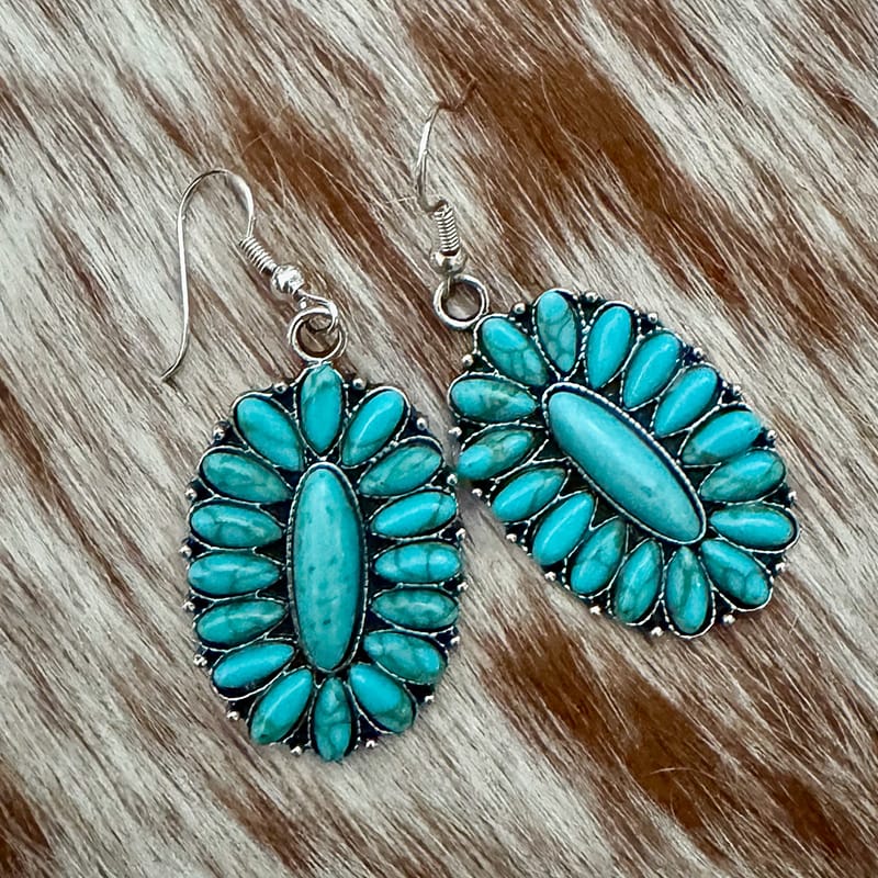On A Whim Hats Turquoise Lover Earrings