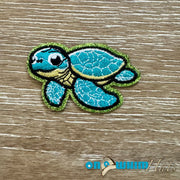 On A Whim Hats Turtle Iron-On Patch