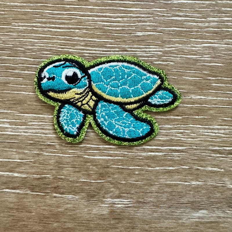 On A Whim Hats Turtle Iron-On Patch