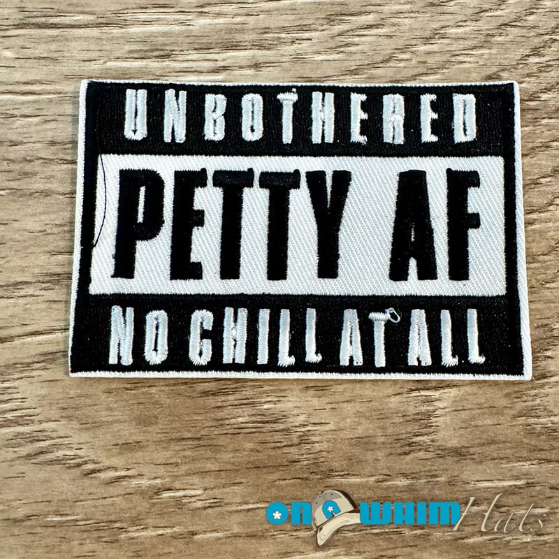 On A Whim Hats Unbothered Iron-On Patch