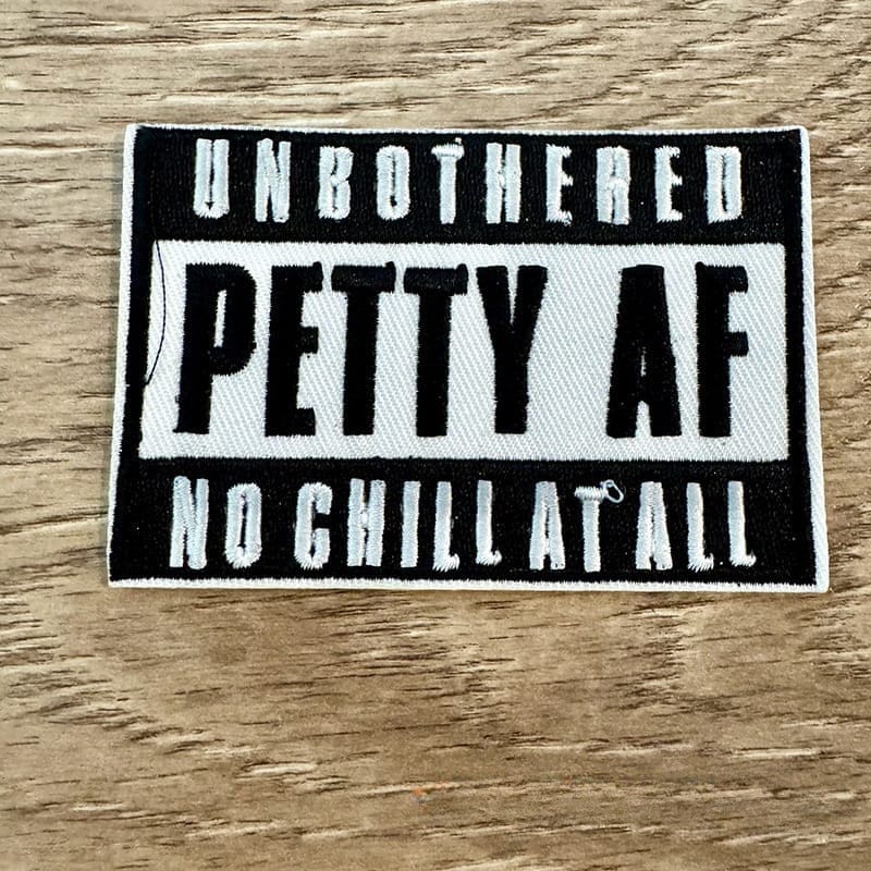 On A Whim Hats Unbothered Iron-On Patch