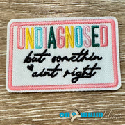 On A Whim Hats Undiagnosed Embroidered Iron-On Patch