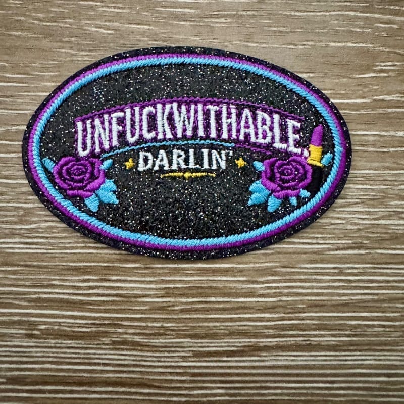 On A Whim Hats Unfuckwithable Darlin' Iron-On Patch