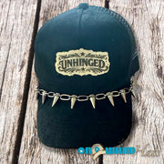 On A Whim Hats Unhinged Handmade Vegan Suede Trucker Hat w/ Genuine Cowhide Patch