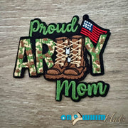 On A Whim Hats US Army Mom Iron-On Patch