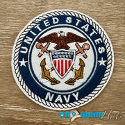 On A Whim Hats US Navy Embroidered Iron-On Patch