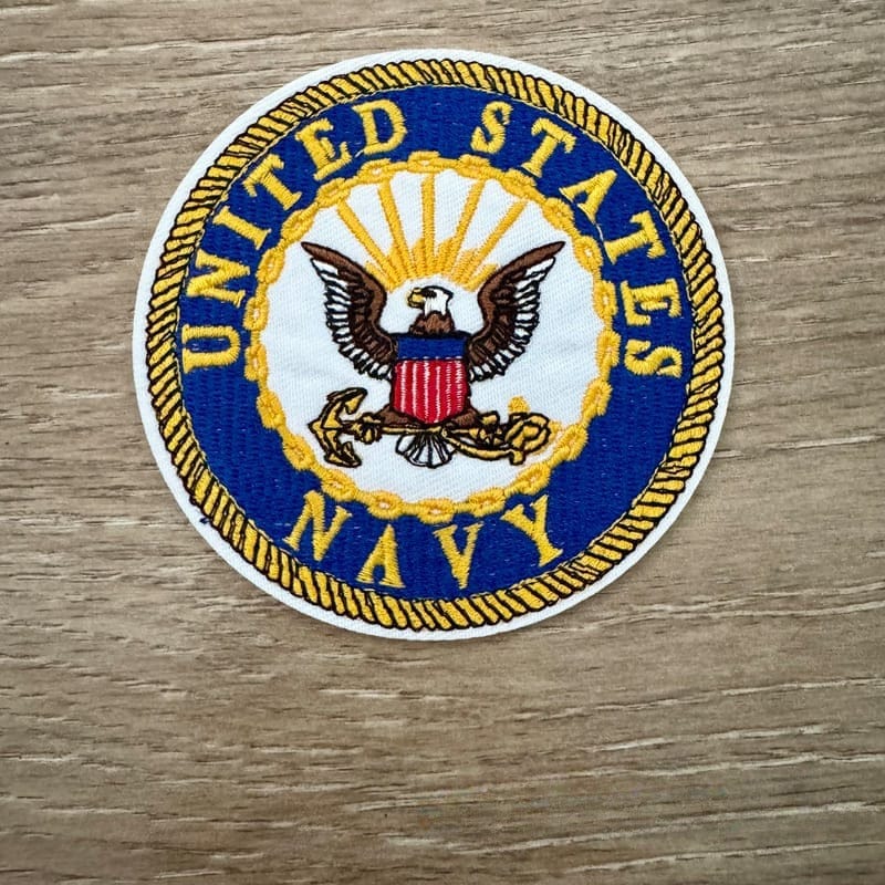 On A Whim Hats US Navy Iron-On Patch