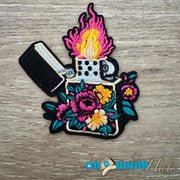 On A Whim Hats Vegas Lighter Iron-On Patch
