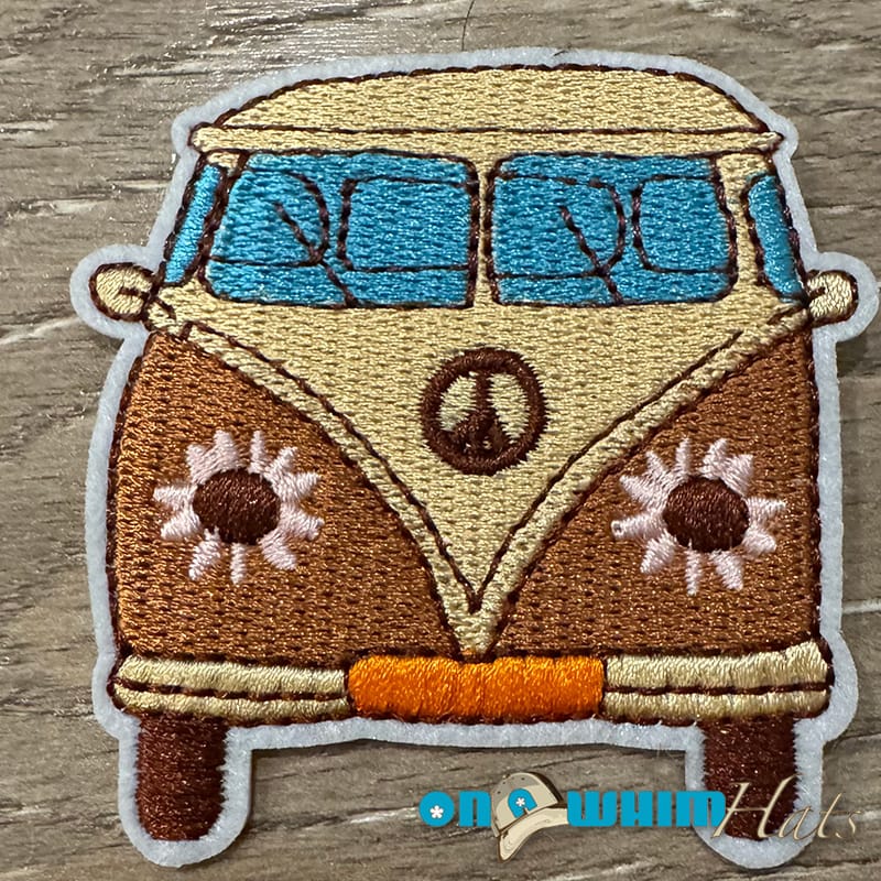 On A Whim Hats Volkswagon Mini Van Embroidered Iron-On Patch