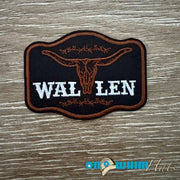 On A Whim Hats Wallen Iron-On Patch