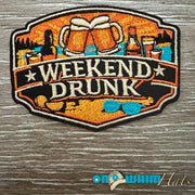 On A Whim Hats Weekend Drunk Iron-On Patch
