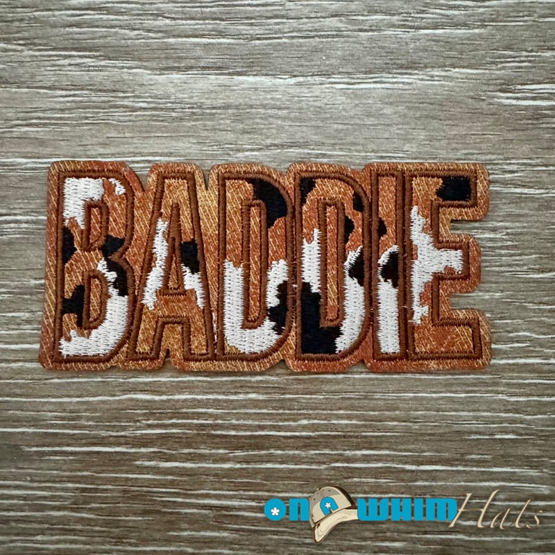 On A Whim Hats Western Baddie Iron-On Leather Patch