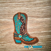 On A Whim Hats Western Boot Iron-On Patch
