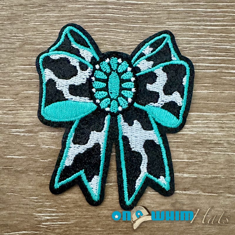 On A Whim Hats Western Bow Iron-On Patch