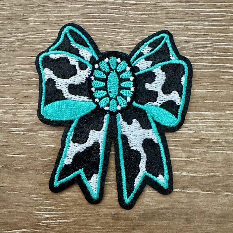 On A Whim Hats Western Bow Iron-On Patch