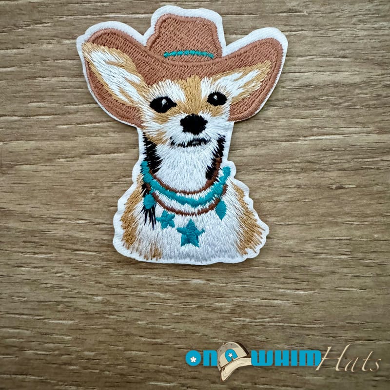 On A Whim Hats Western Chihuahua Iron-On Patch