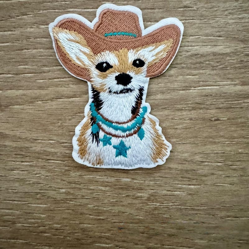 On A Whim Hats Western Chihuahua Iron-On Patch