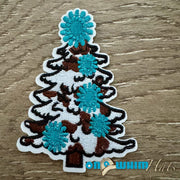 On A Whim Hats Western Christmas Tree Iron-On Patch
