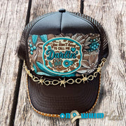 On A Whim Hats Western Darlin' Handmade Trucker Hat