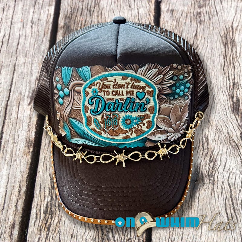 On A Whim Hats Western Darlin' Handmade Trucker Hat