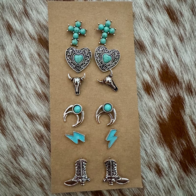 On A Whim Hats Western Earring Set