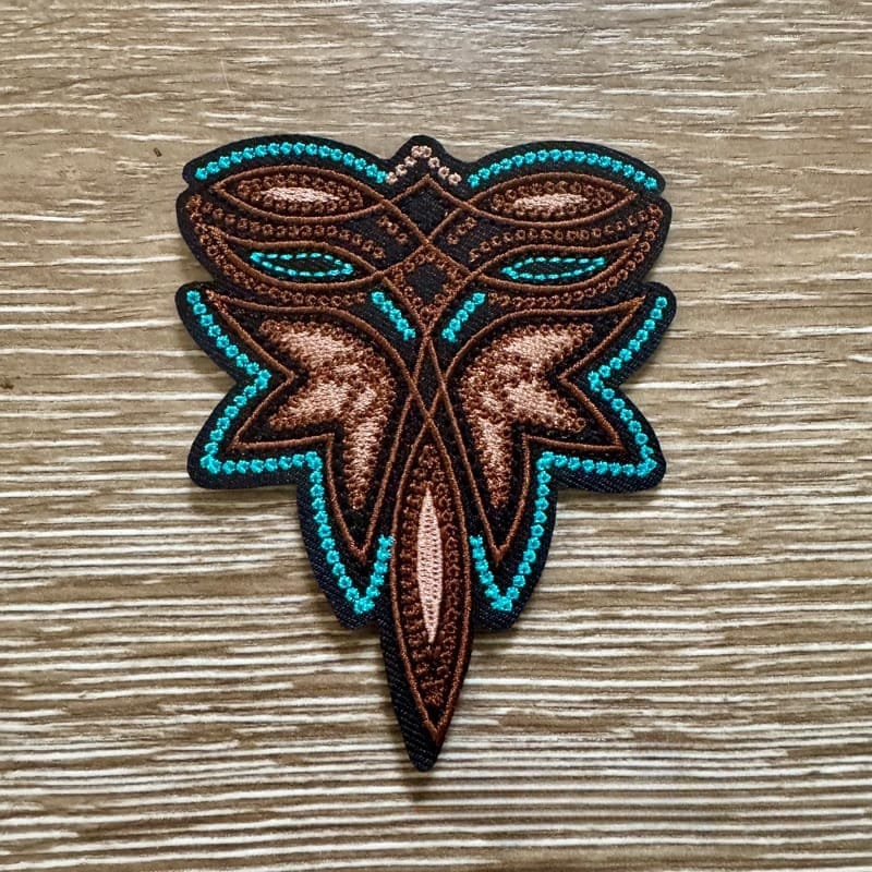 On A Whim Hats Western Emblem Iron-On Patch