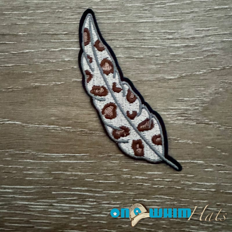 On A Whim Hats Western Feather Iron-On Patch
