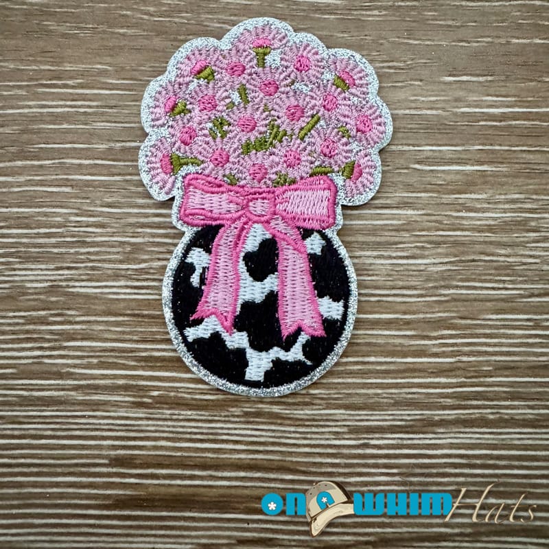On A Whim Hats Western Flower Arrangement Iron-On Patch