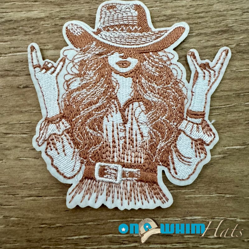 On A Whim Hats Western Girl Iron-On Patch