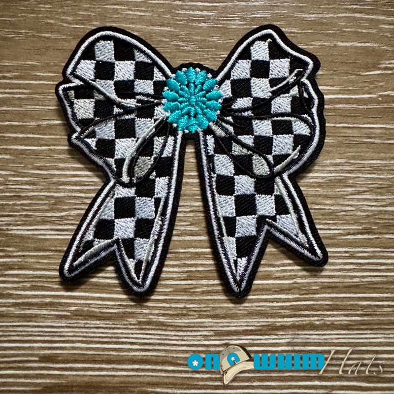 On A Whim Hats Western Glitter Bow Iron-On Patch