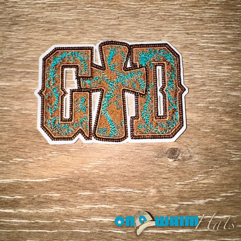 On A Whim Hats Western God Iron-On Patch