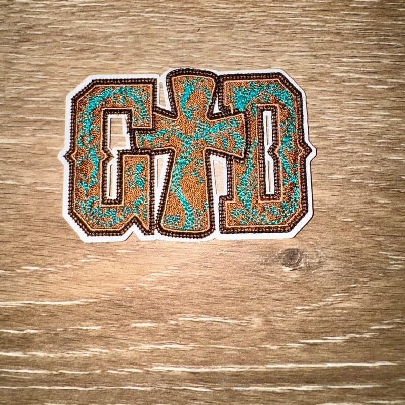 On A Whim Hats Western God Iron-On Patch