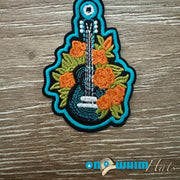 On A Whim Hats Western Guitar Iron-On Patch