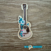 On A Whim Hats Western Guitar Iron-On Patch