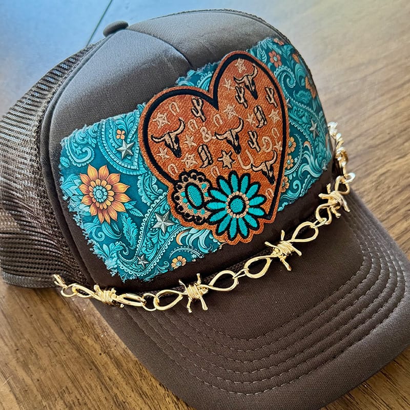 On A Whim Hats Western Handmade Trucker Hat