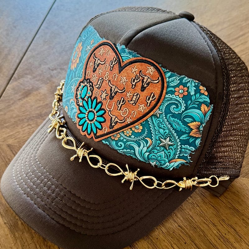 On A Whim Hats Western Handmade Trucker Hat