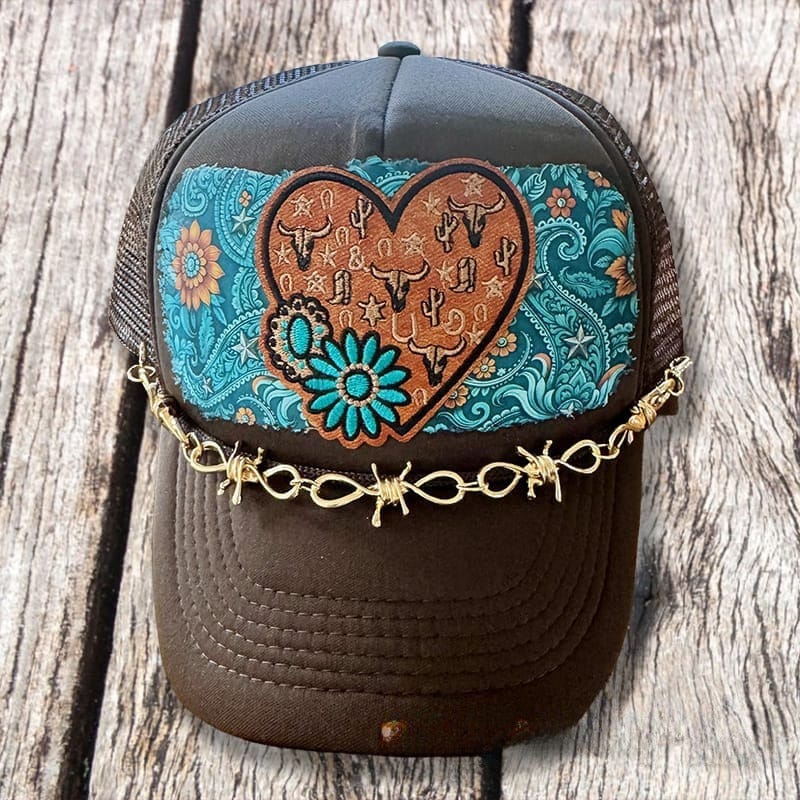 On A Whim Hats Western Handmade Trucker Hat