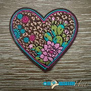 On A Whim Hats Western Heart Iron-On Patch