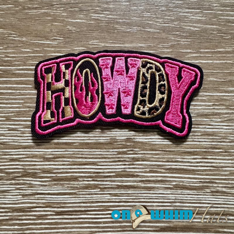 On A Whim Hats Western Howdy Iron-On Patch