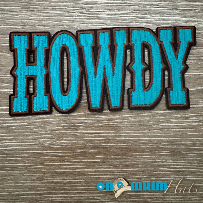 On A Whim Hats Western Howdy Iron-On Patch
