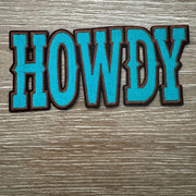 On A Whim Hats Western Howdy Iron-On Patch