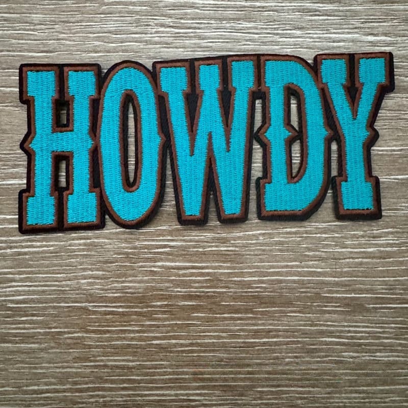 On A Whim Hats Western Howdy Iron-On Patch