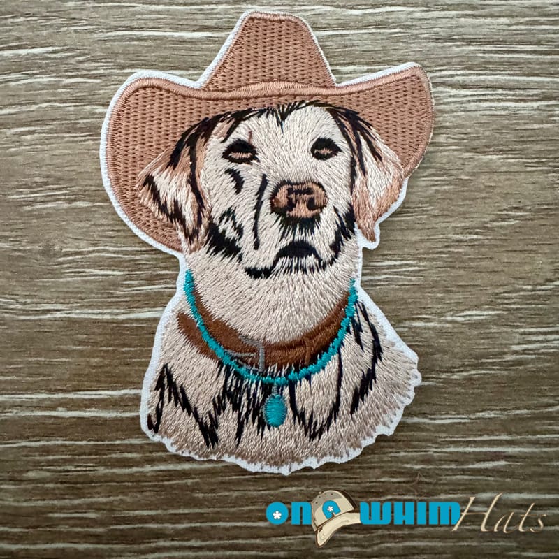 On A Whim Hats Western Labrador Retriever Iron-On Patch