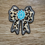 On A Whim Hats Western Leopard Bow Iron-On Patch