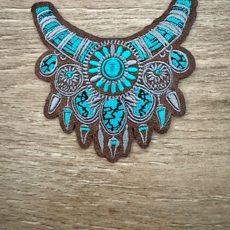 On A Whim Hats Western Necklace Iron-On Patch