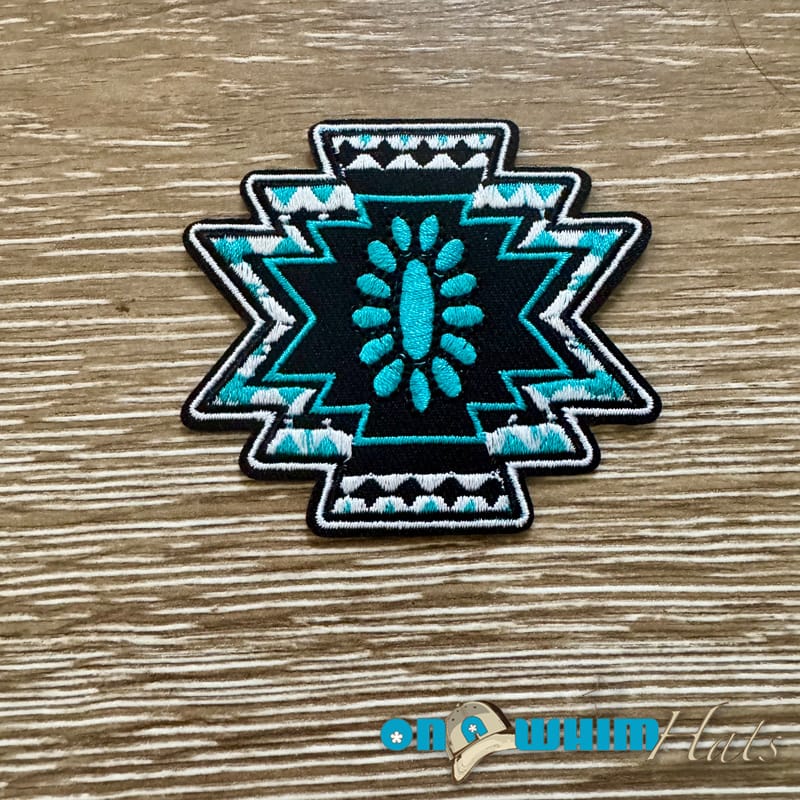 On A Whim Hats Western Pattern Iron-On Patch