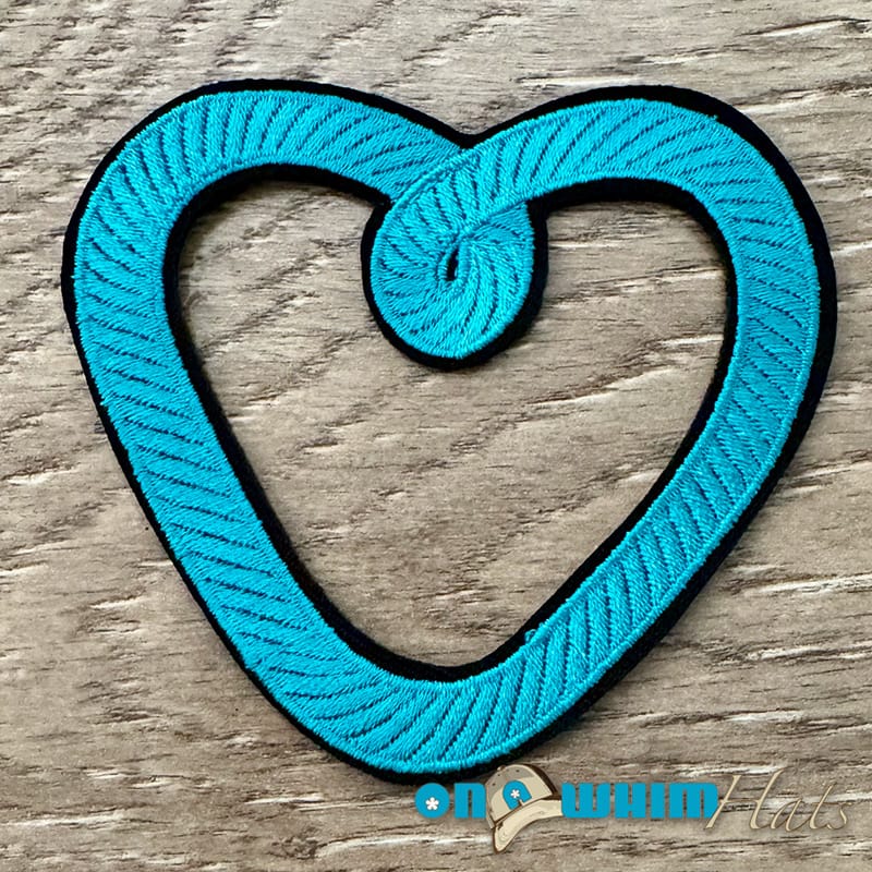 On A Whim Hats Western Rope Heart Iron-On Patch
