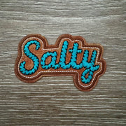 On A Whim Hats Western Salty Iron-On Leather Patch